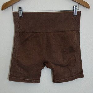 Joy Lab High Waist Brown Stretch Biker Shorts